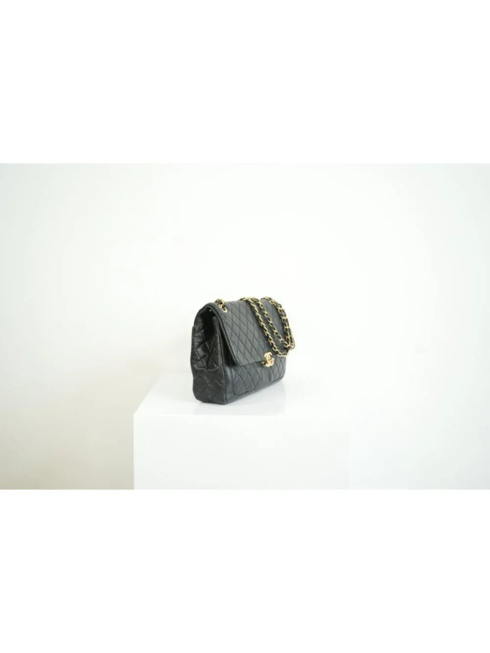 Chanel Jumbo Daily Flap Black Shoulder Bag Quilted Lambskin